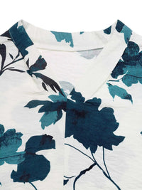 Printed V-Neck Long Sleeve Blouse 100100740911110 33 Affordable Fashion Under $100 Jerry's Apparel 