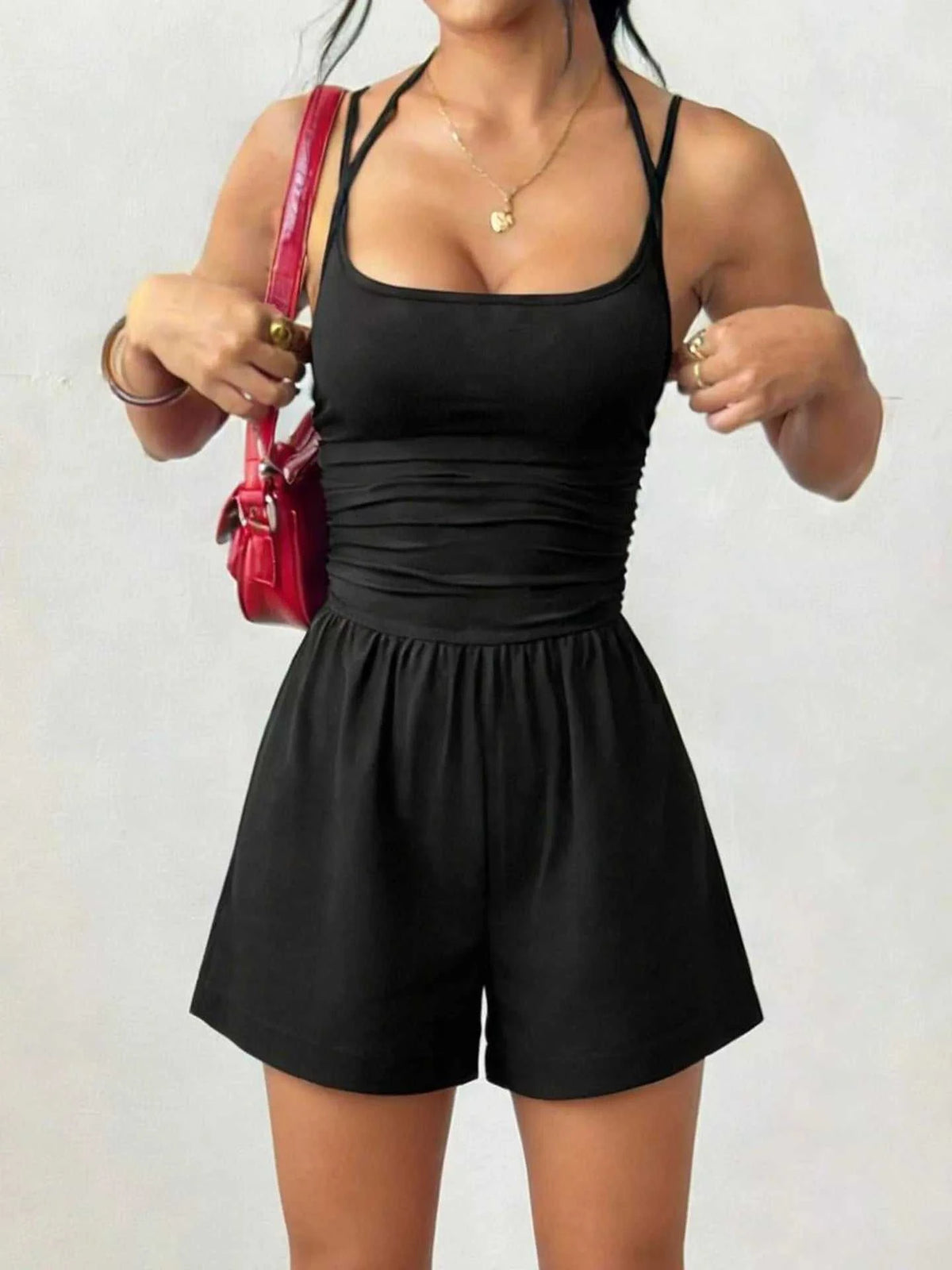 Ruched Spaghetti Strap Romper 100100748306286 25 Affordable Fashion Under $100 Jerry's Apparel 