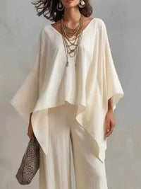 Full Size V-Neck Top and Pants Set Plus Size 100100054936187 40 Affordable Fashion Under $100 Jerry's Apparel 