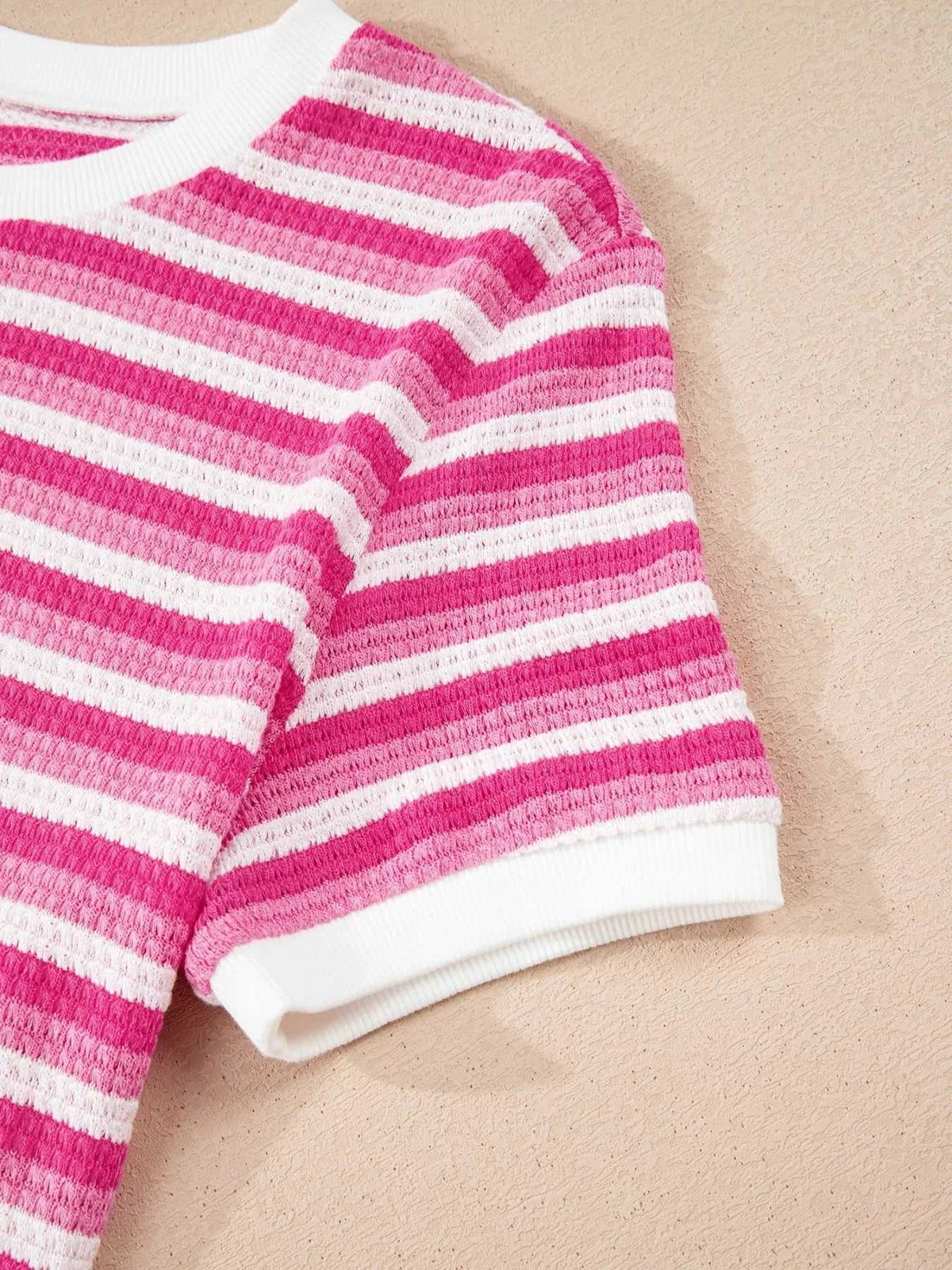 Textured Knit Short Sleeve Crossed Detail Tee 100100489772010 24 Affordable Fashion Under $100 Jerry's Apparel 