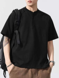 Men's Full Size Button Detail Short Sleeve T-Shirt Plus Size 100400351224644 56 Affordable Fashion Under $100 Jerry's Apparel 
