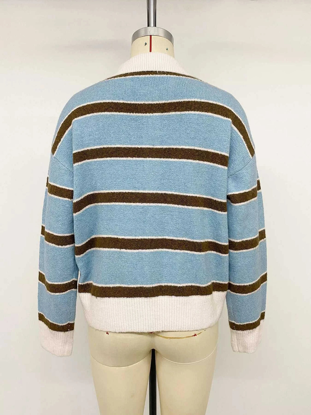 Striped Polo Collar Sweater 100100795659105 41 Affordable Fashion Under $100 Jerry's Apparel 
