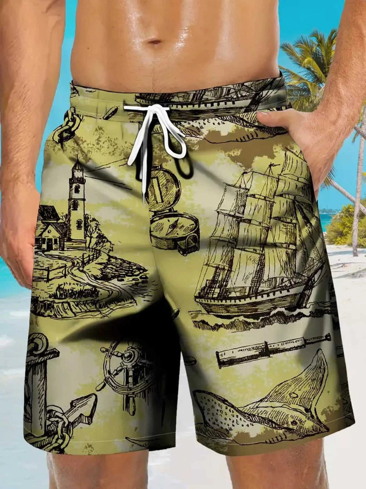 Men's Full Size Drawstring Pocketed Shorts Plus Size 100400643714291 24 Affordable Fashion Under $100 Jerry's Apparel 