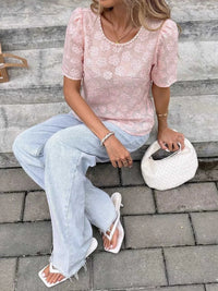 Floral Embroidered Pearl Trim Blouse 100100917125958 31 Affordable Fashion Under $100 Jerry's Apparel 