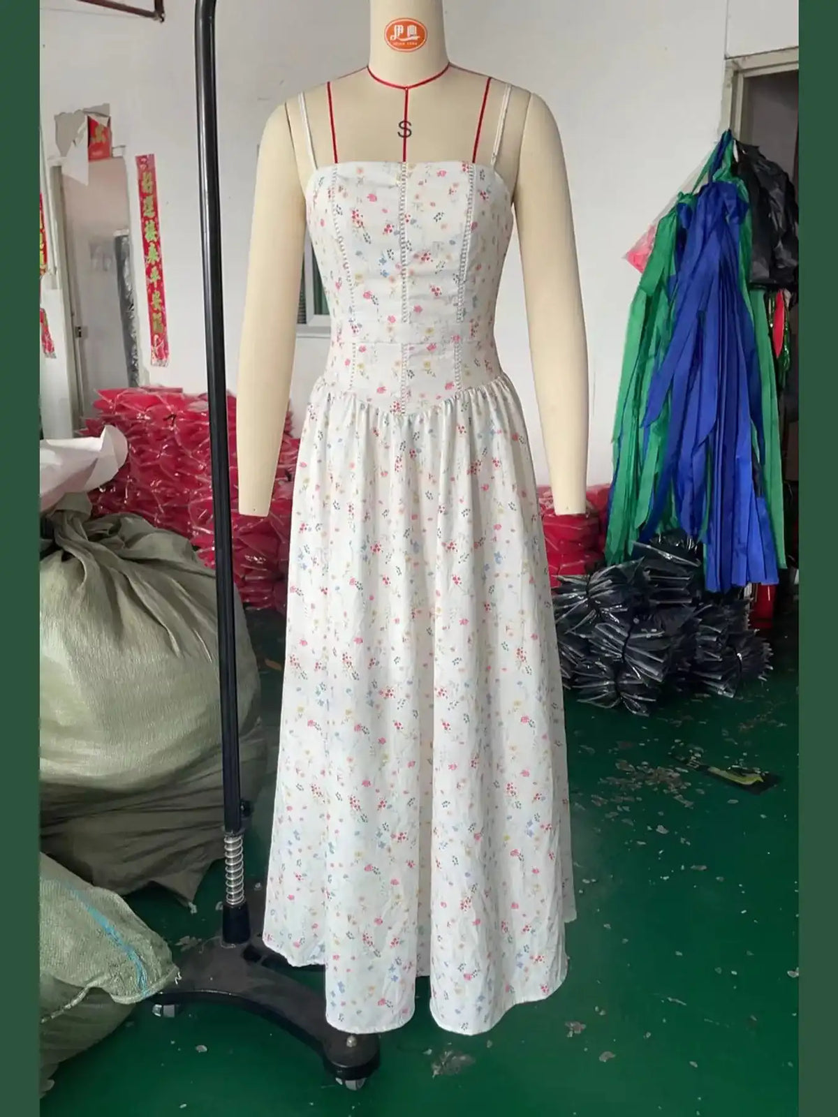 Floral Spaghetti Straps Midi Dress 101001005550846 56 Affordable Fashion Under $100 Jerry's Apparel 