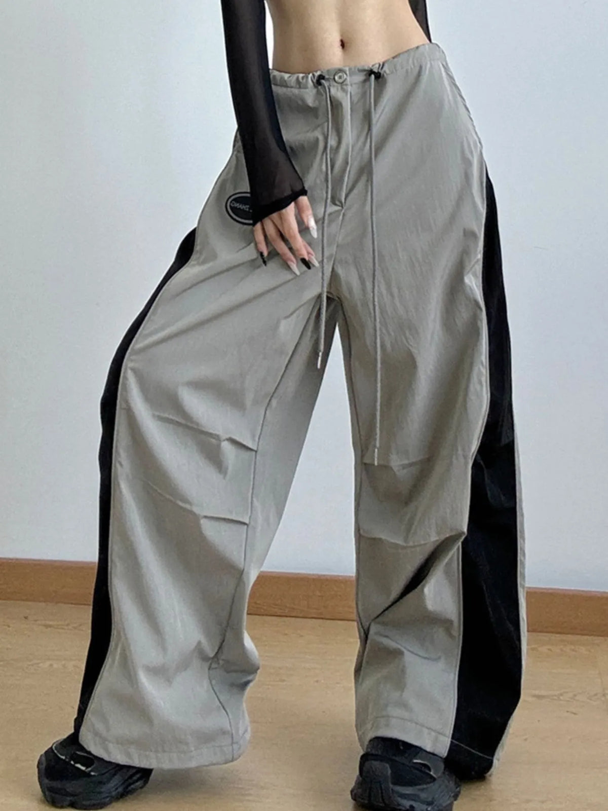 Drawstring Wide Leg Pants