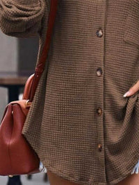 Waffle Knit Button-Down Shirt 100100280060747 40 Affordable Fashion Under $100 Jerry's Apparel 