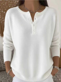 Full Size Button Detail Ribbed Knit Sweater Plus Size 101002670743081 41 Affordable Fashion Under $100 Jerry's Apparel 
