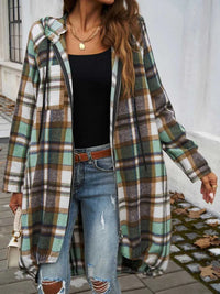 Devine Plaid Zip Up Hooded Coat 100100313261902 47 Affordable Fashion Under $100 Jerry's Apparel 