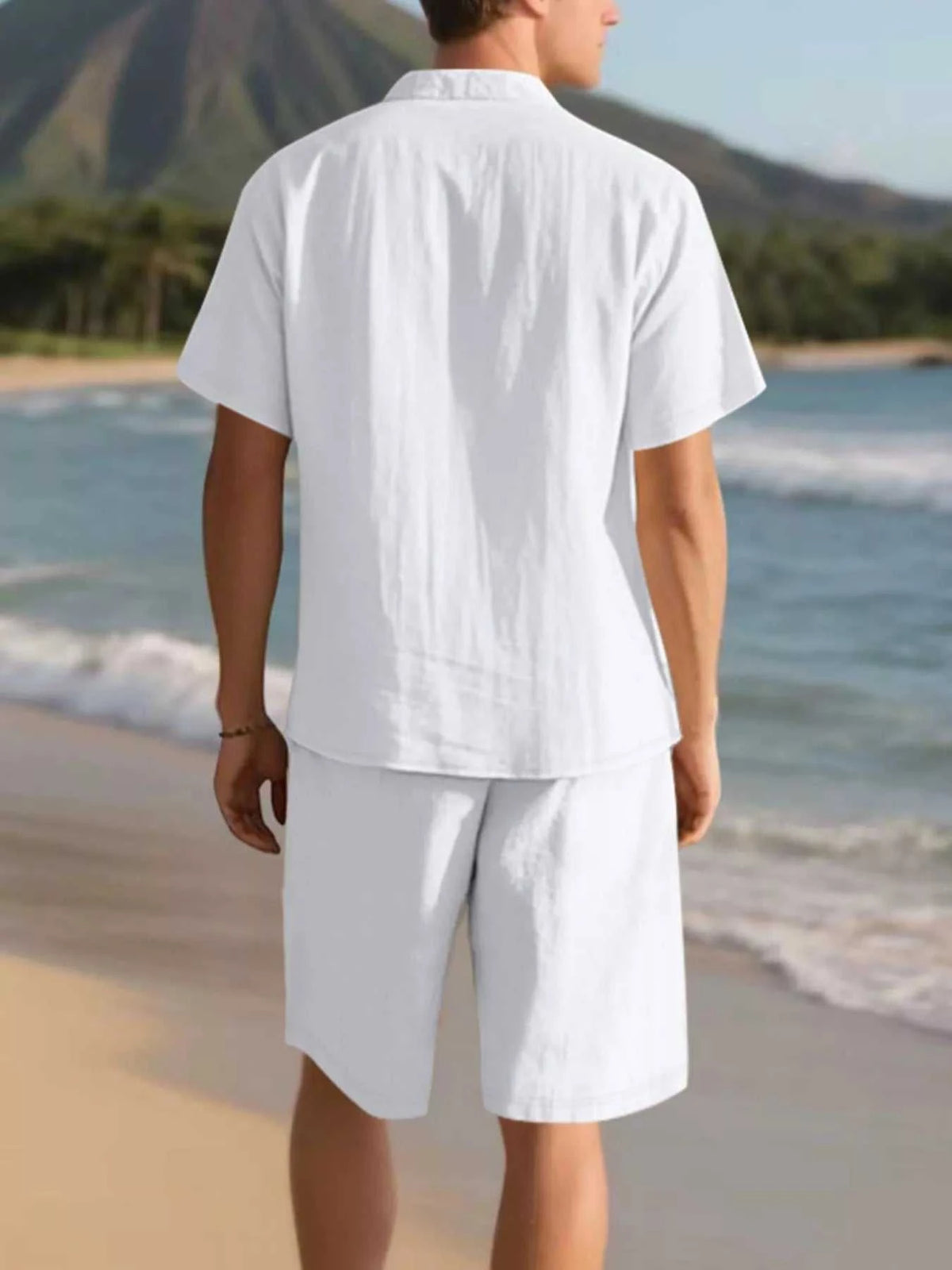 Men's Full Size Casual Button Up Shirt and Shorts Set Plus Size 100400482056628 44 Affordable Fashion Under $100 Jerry's Apparel 