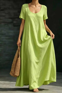 Full Size Casual Loose Short Sleeve Maxi Dress Plus Size 100100328741968 27 Gifts for Her Jerry's Apparel 