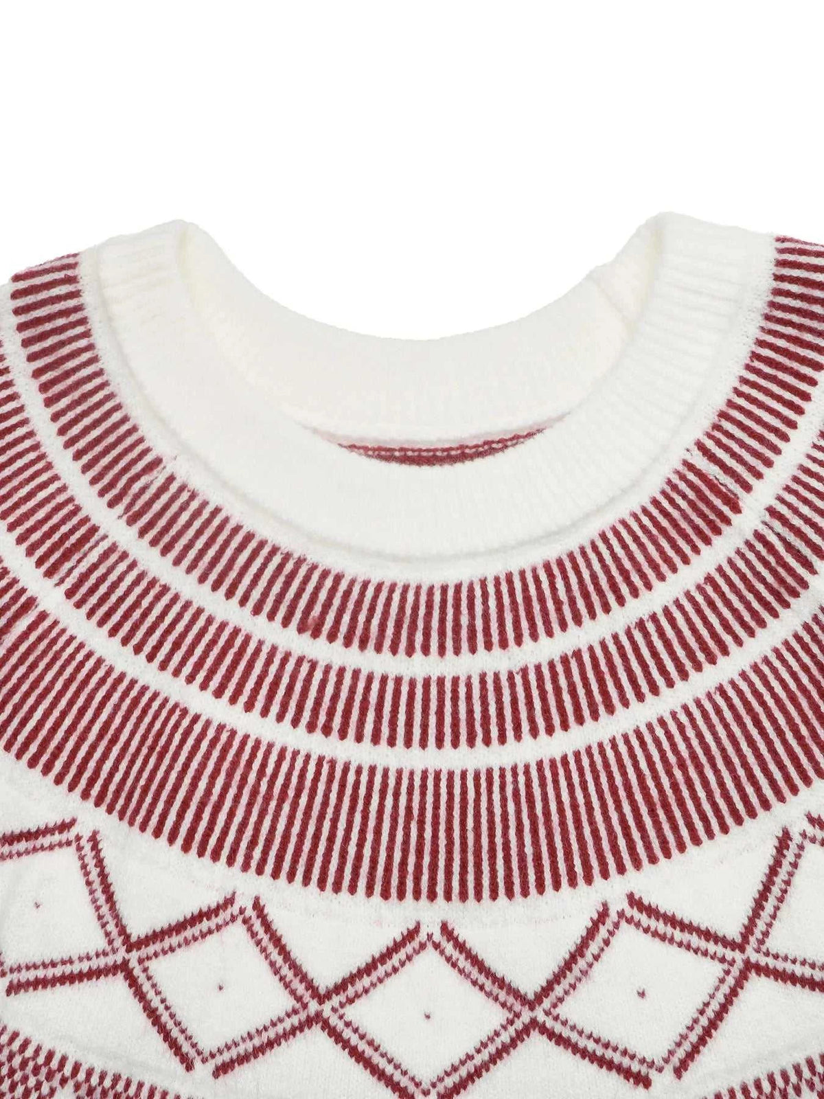Geometric Crew Neck Knit Sweater 101002372250452 55 Affordable Fashion Under $100 Jerry's Apparel 