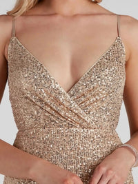 Sequin V-Neck Bodycon Mini Dress 101001903110889 45 Women's Dress Gifts for Her Jerry's Apparel 