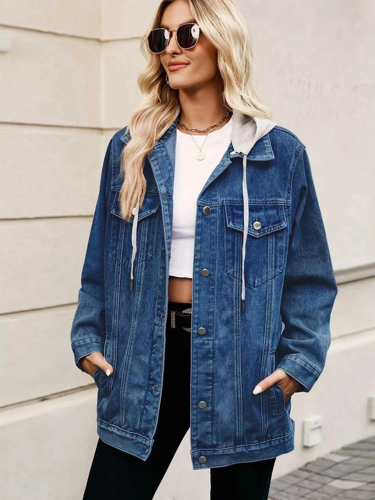 Button Up Long Sleeve Denim Jacket 100100316291883 79 Affordable Fashion Under $100 Jerry's Apparel 
