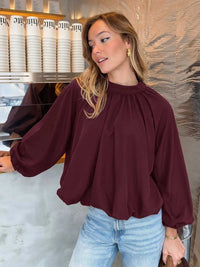 Tie Back Balloon Sleeve Blouse 101001400193158 31 Affordable Fashion Under $100 Jerry's Apparel 