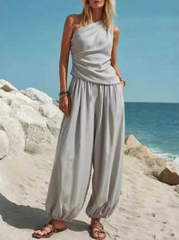 Full Size One-Shoulder Top and Wide Leg Pants Set Plus Size 100100433821316 36 Affordable Fashion Under $100 Jerry's Apparel 