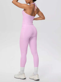 Halter Neck Cami and High-Waisted Leggings Active Set 101006856970414 89 Affordable Fashion Under $100 Jerry's Apparel 