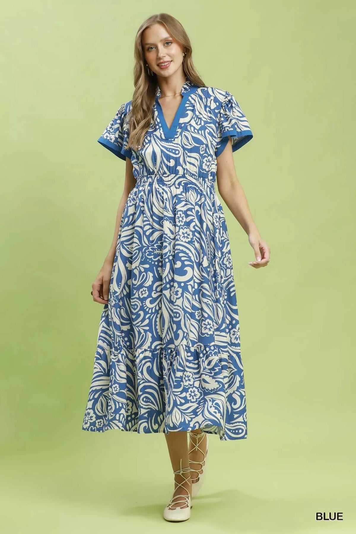 Umgee Paisley Print Midi Dress with Side Pockets 100100690251268 62 Affordable Fashion Under $100 Jerry's Apparel 