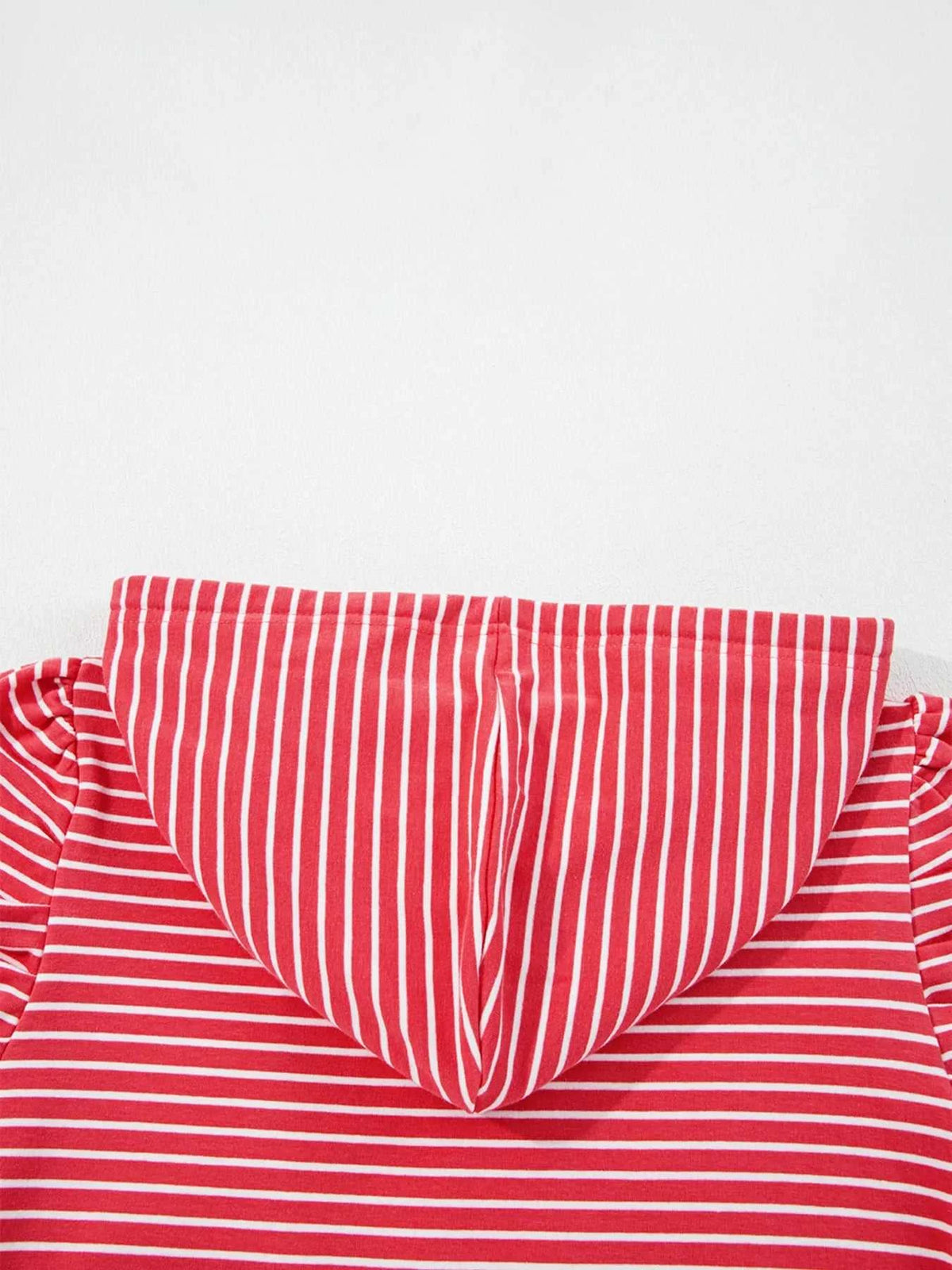 Striped Puff Sleeve Hoodie with Drawstring 100100531994903 47 Affordable Fashion Under $100 Jerry's Apparel 