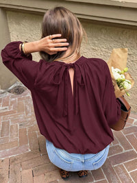 Tie Back Balloon Sleeve Blouse 101001400193158 31 Affordable Fashion Under $100 Jerry's Apparel 