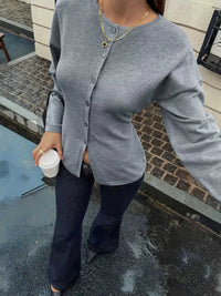 Button-Front Dropped Shoulder Cardigan 101002170841893 53 Affordable Fashion Under $100 Jerry's Apparel 