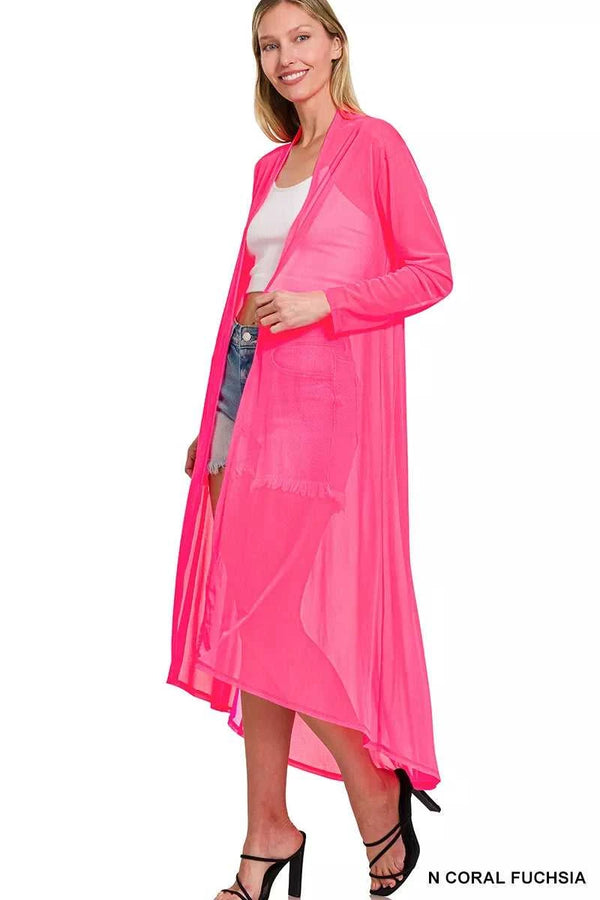 Zenana Mesh Open Front Cardigan 100100778001128 22 Affordable Fashion Under $100 Jerry's Apparel 