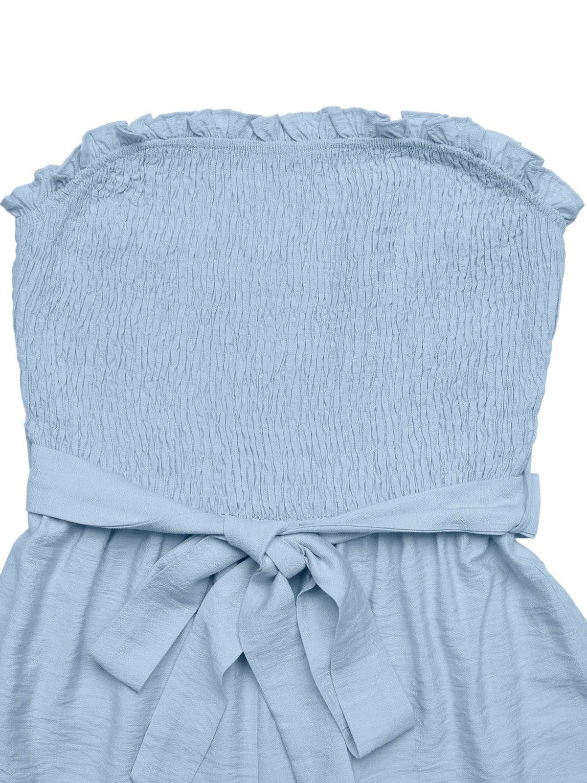Smocked Strapless Ruffle Hem Romper 100100760390052 37 Affordable Fashion Under $100 Jerry's Apparel 