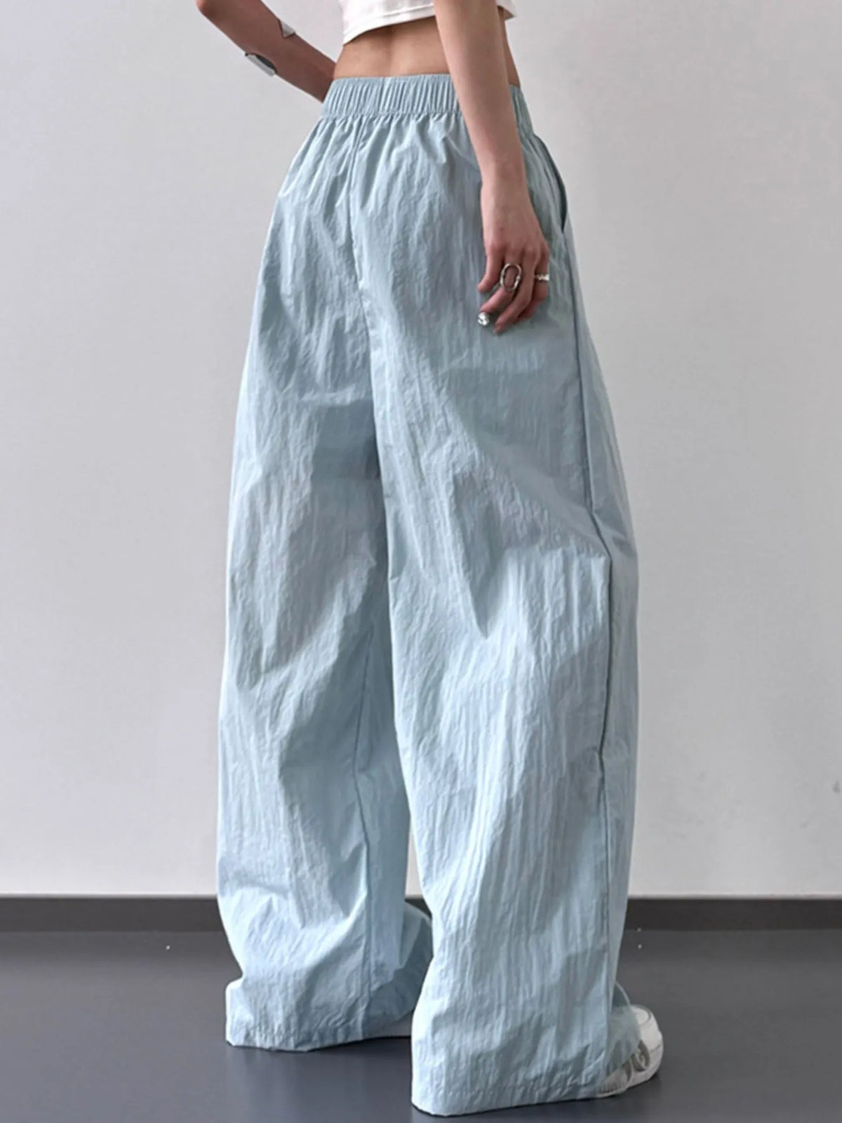 Wide Leg Elastic Waist Pants