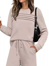 Full Size Casual Long Sleeve Crewneck Top and Drawstring Pants Set Plus Size 100100096071791 46 Affordable Fashion Under $100 Jerry's Apparel 