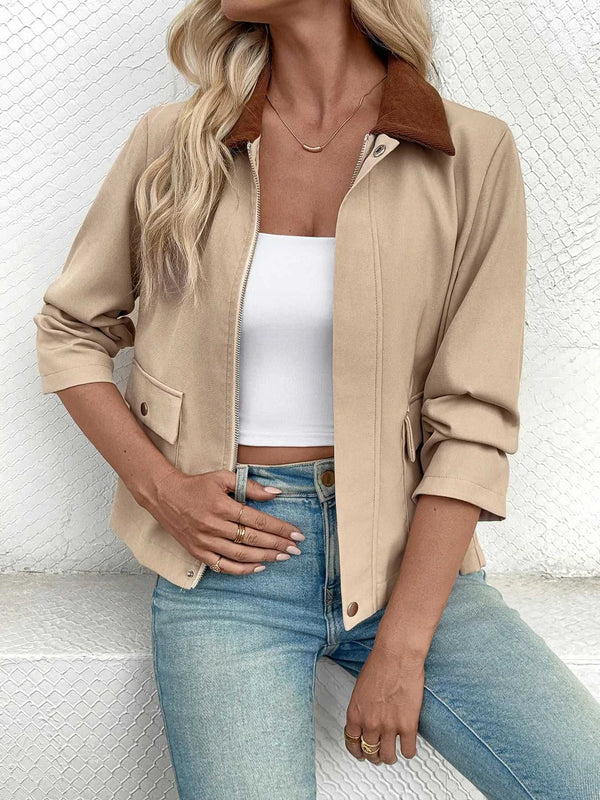 Zip Up Long Sleeve Jacket 100100956814781 66 Affordable Fashion Under $100 Jerry's Apparel 
