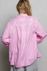 POL Washed Textured Cotton Western Button Front Shirt 100100215951444 54 Affordable Fashion Under $100 Jerry's Apparel 