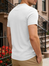 Men's Full Size Casual Ribbed Henley T-Shirt Plus Size 100400605279484 23 Affordable Fashion Under $100 Jerry's Apparel 