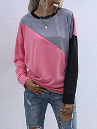 Color Block Casual Round Neck Sweatshirt 100100535892353 23 Affordable Fashion Under $100 Jerry's Apparel 