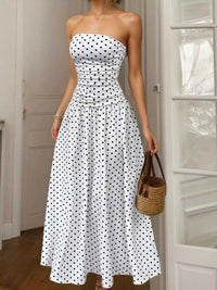 Polka Dot Strapless Maxi Dress 100100244144250 39 Affordable Fashion Under $100 Jerry's Apparel 