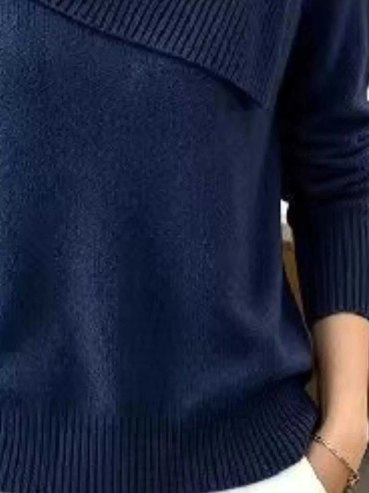Full Size Asymmetric Ribbed Collar Sweater Plus Size 101002369014194 47 Affordable Fashion Under $100 Jerry's Apparel 