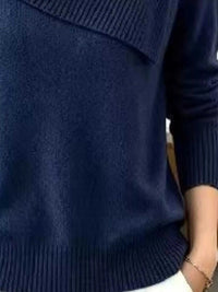 Full Size Asymmetric Ribbed Collar Sweater Plus Size 101002369014194 47 Affordable Fashion Under $100 Jerry's Apparel 
