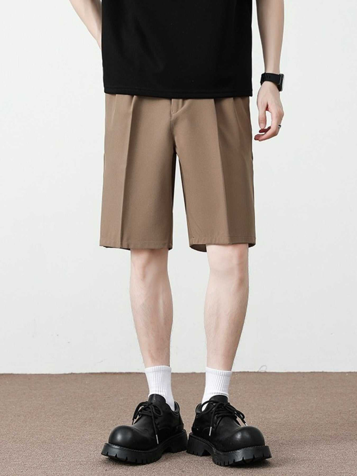 Men's Full Size Pleated Detail Loose Fit Shorts Plus Size 100400679377148 31 Affordable Fashion Under $100 Jerry's Apparel 