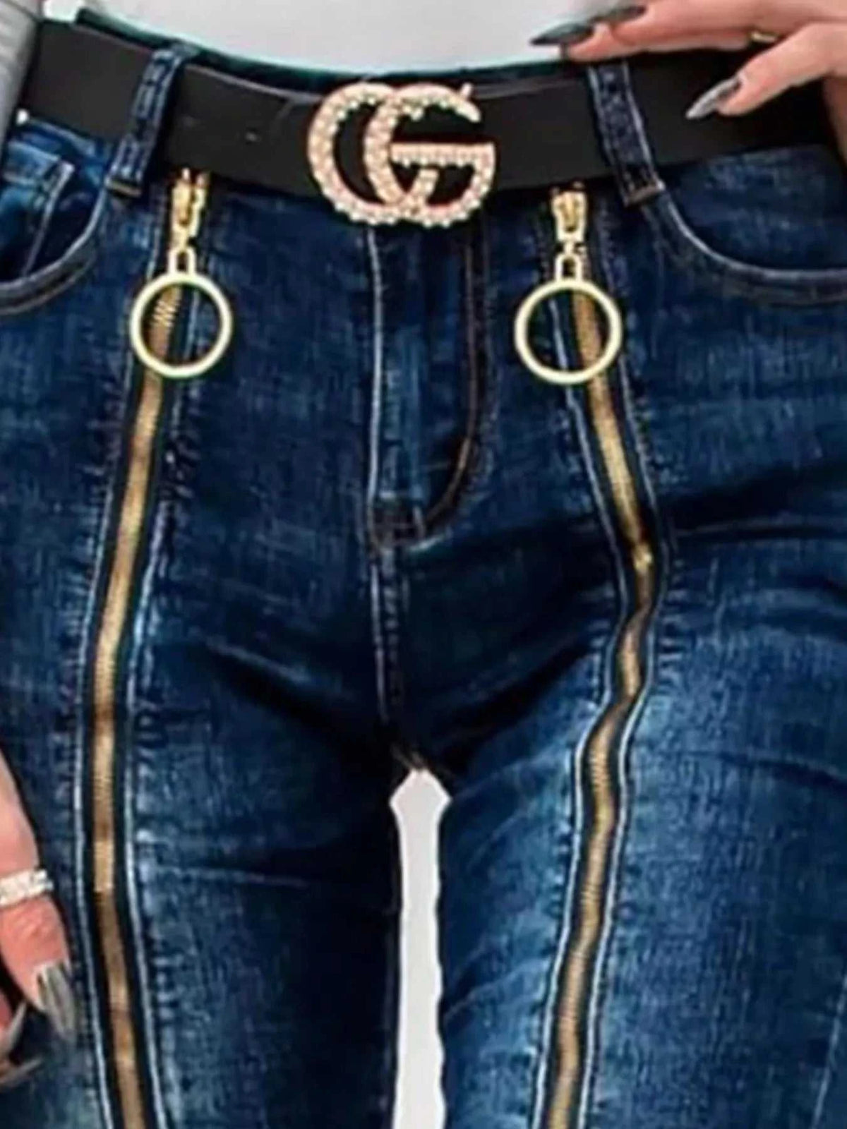 Zipper Front Skinny Jeans 100100980587925 72 Affordable Fashion Under $100 Jerry's Apparel 