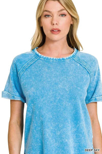 Zenana French Terry Washed Curved Hem Top 100100327761440 25 Affordable Fashion Under $100 Jerry's Apparel 