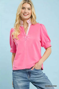 Umgee Striped Collar Popover Top 100100646281694 45 Affordable Fashion Under $100 Jerry's Apparel 