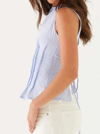 Back Lace Up Sleeveless Top with Cinched Waist Design 100100957854098 34 Affordable Fashion Under $100 Jerry's Apparel 