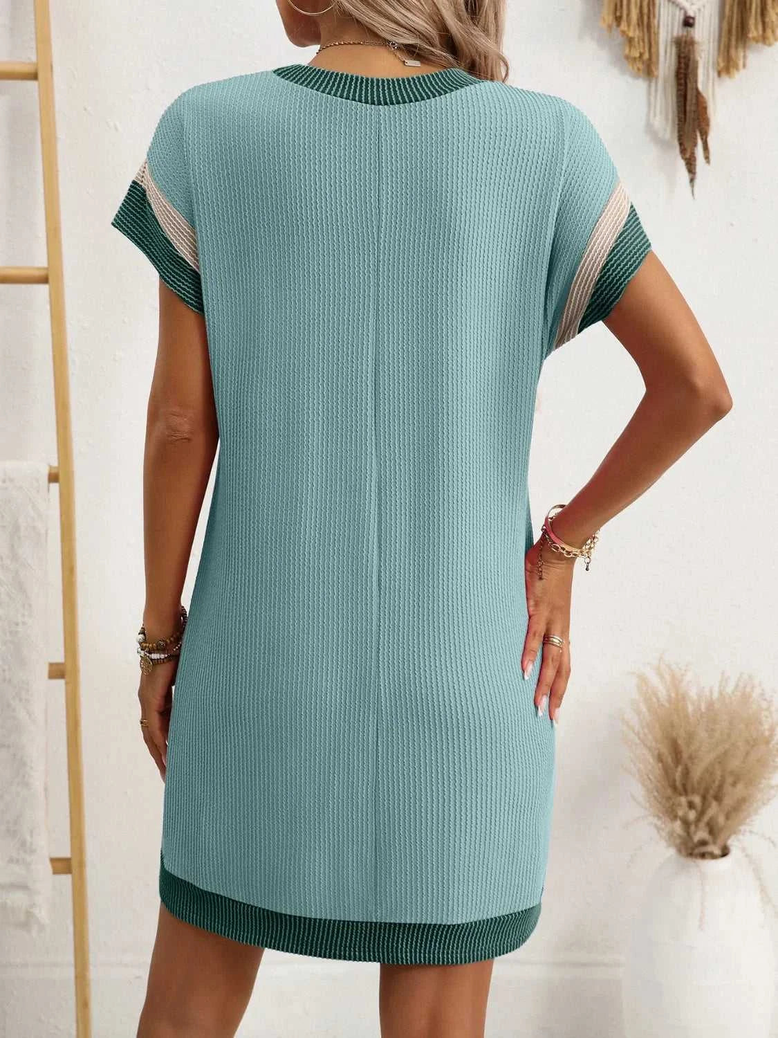 Round Neck Short Sleeve Mini Dress 100100619871757 33 Affordable Fashion Under $100 Jerry's Apparel 