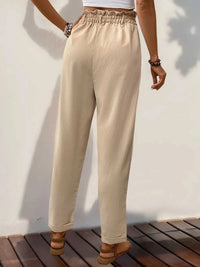 Perfee Frill High Waist Pants with Pockets 100100096091990 29 Affordable Fashion Under $100 Jerry's Apparel 