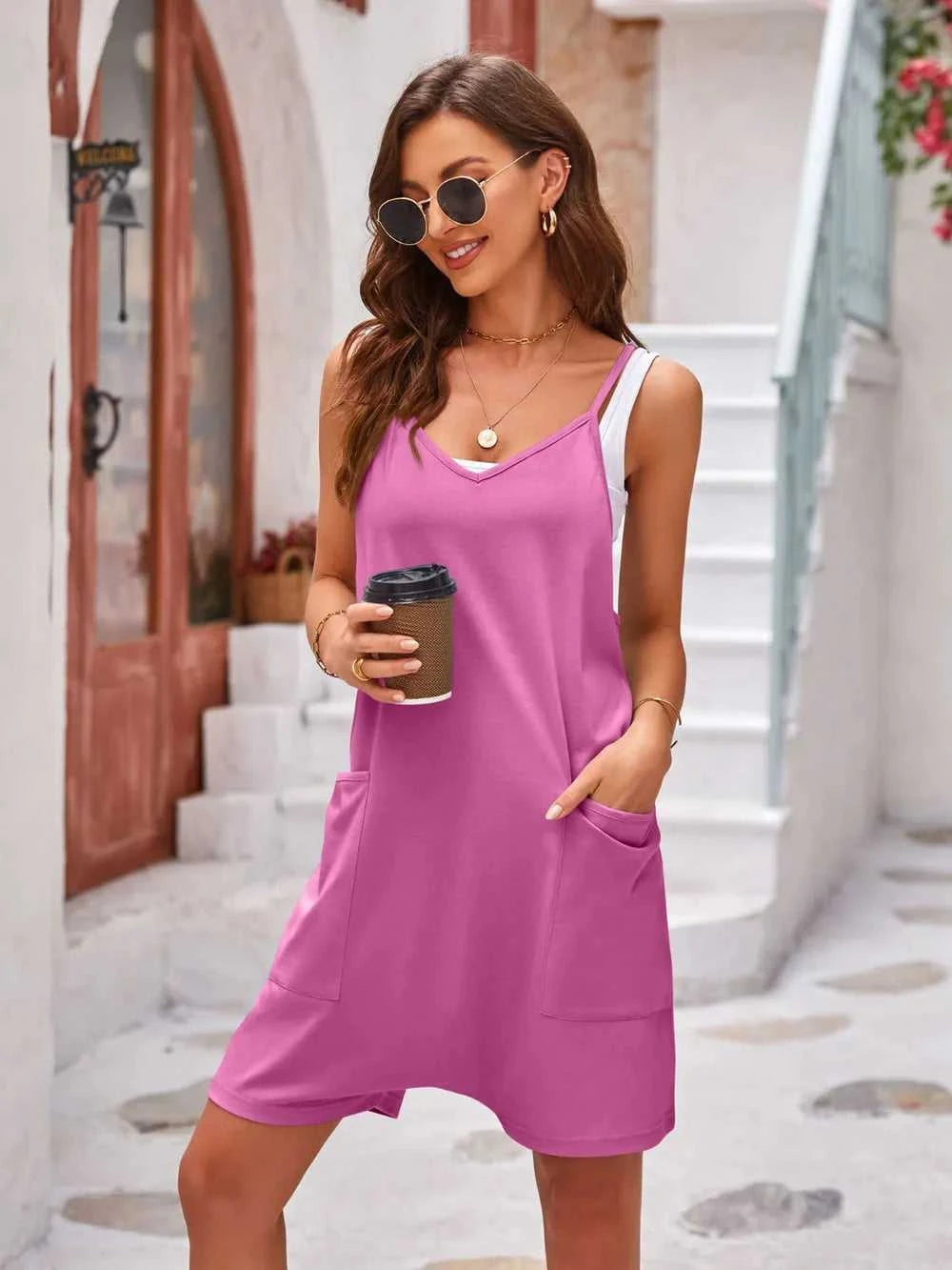 Lovelet Spaghetti Strap Romper with Pockets 100100861551903 26 Affordable Fashion Under $100 Jerry's Apparel 
