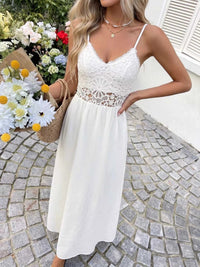 Lace V-Neck Flowy Maxi Dress 100100408001813 45 Affordable Fashion Under $100 Jerry's Apparel 