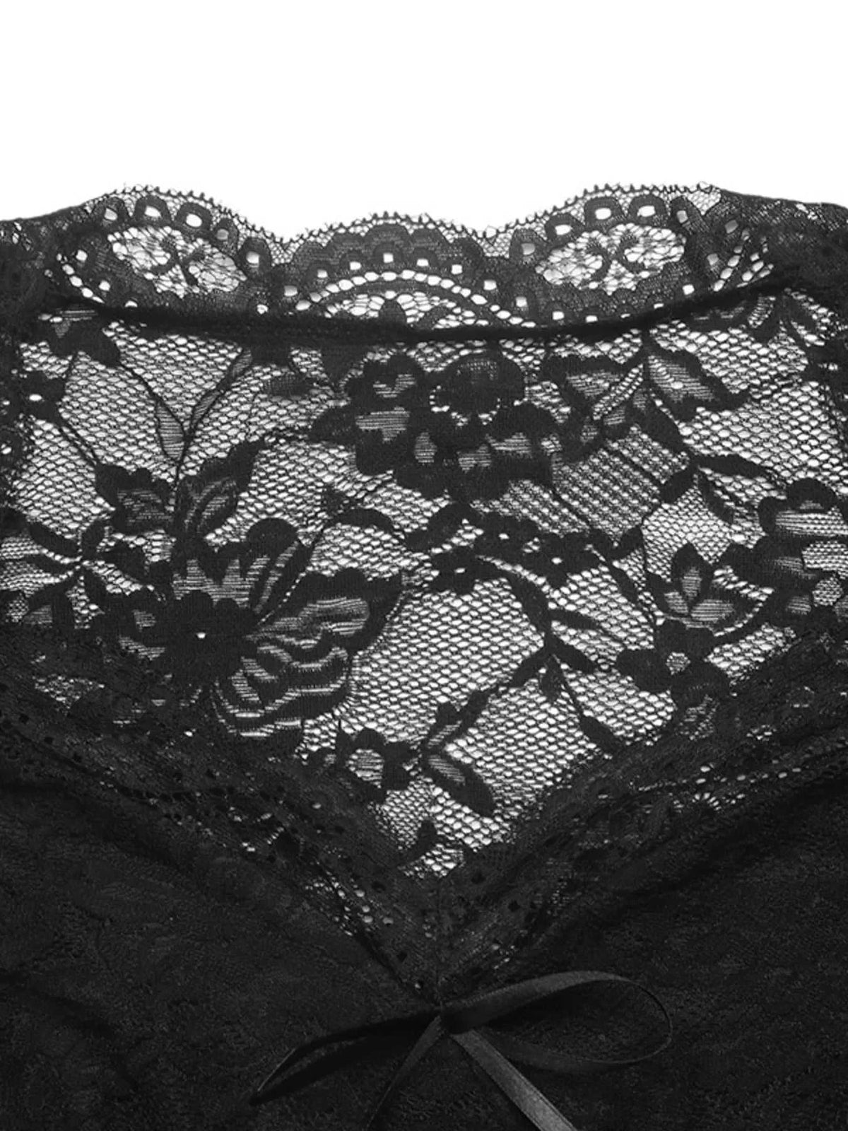 Lace Long Sleeve Bodysuit with Bow Detail 101001034927800 34 Affordable Fashion Under $100 Jerry's Apparel 