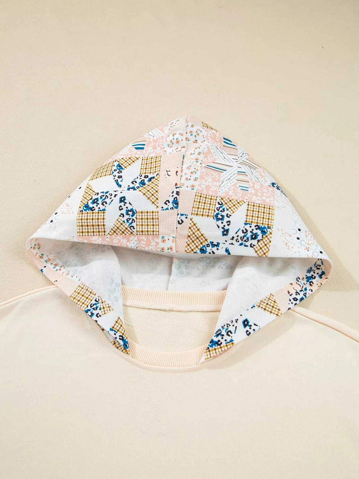 Geo Pattern Patchwork Hoodie with Kangaroo Pocket 100100667766233 45 Affordable Fashion Under $100 Jerry's Apparel 