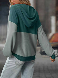 Casual Color Block Button Detail Hoodie 100100649841441 43 Affordable Fashion Under $100 Jerry's Apparel 