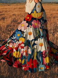 Floral Print High-Waisted Maxi Skirt 101001336112504 33 Affordable Fashion Under $100 Jerry's Apparel 