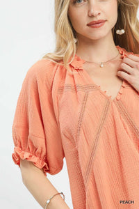 Umgee Cotton Gauze Ruffle Top 100100642161702 51 Affordable Fashion Under $100 Jerry's Apparel 